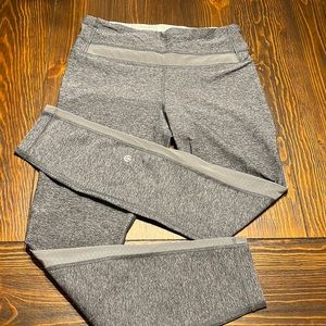 Lululemon High Reflectivity Running Tights/Leggings Size 6 Gray